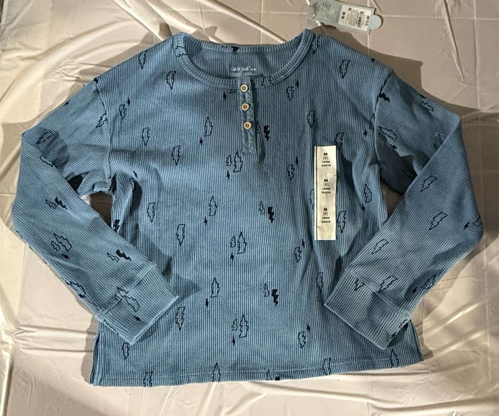 Boys Size Large 10/12 Cat & Jack Thermal Long Sleeve Top Shirt NEW