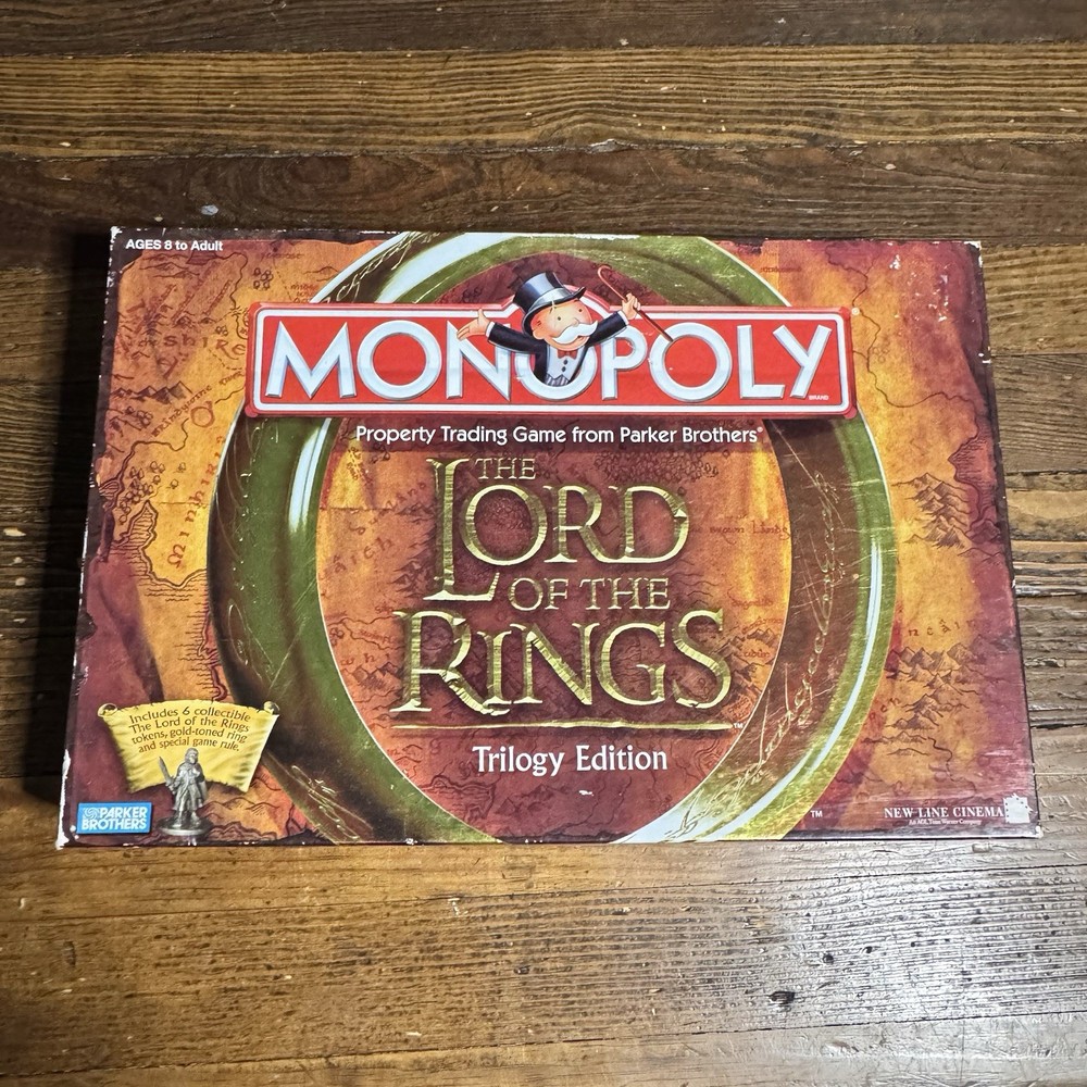 COMPLETE Hasbro Gaming Monopoly - The Lord of the Rings Trilogy Edition 2003