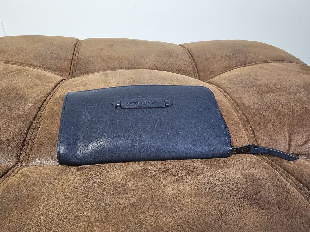 Longchamp 3D Leather Wallet Midnight Blue