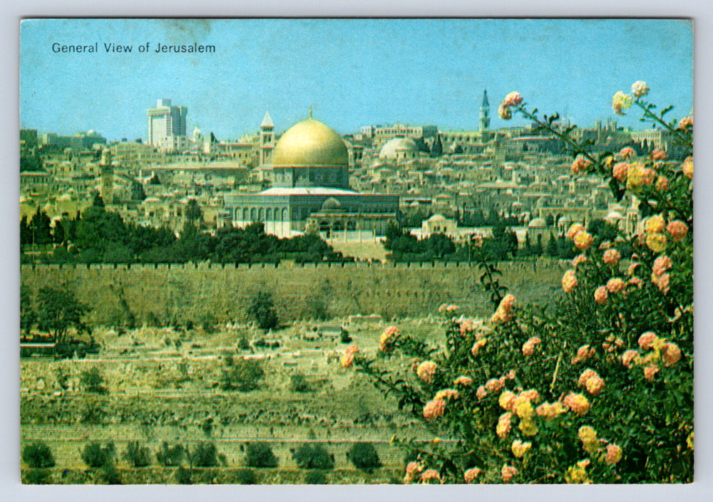 Vintage Postcard General View Of Jerusalem Israel