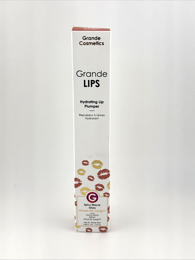 Grande Cosmetics Hydrating Lip Plumper in Spicy Mauve Gloss New in Box