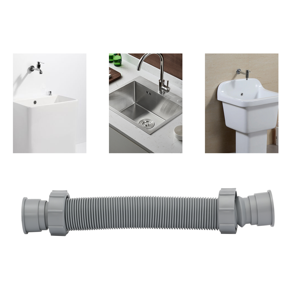 Kitchen/Bathroom Flexible Tube Pipe Sink Basin Water 1-1/2 P-Trap Drain Hose