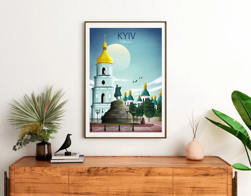 Kyiv Ukraine Cityscape Poster Premium Quality Choose your Size