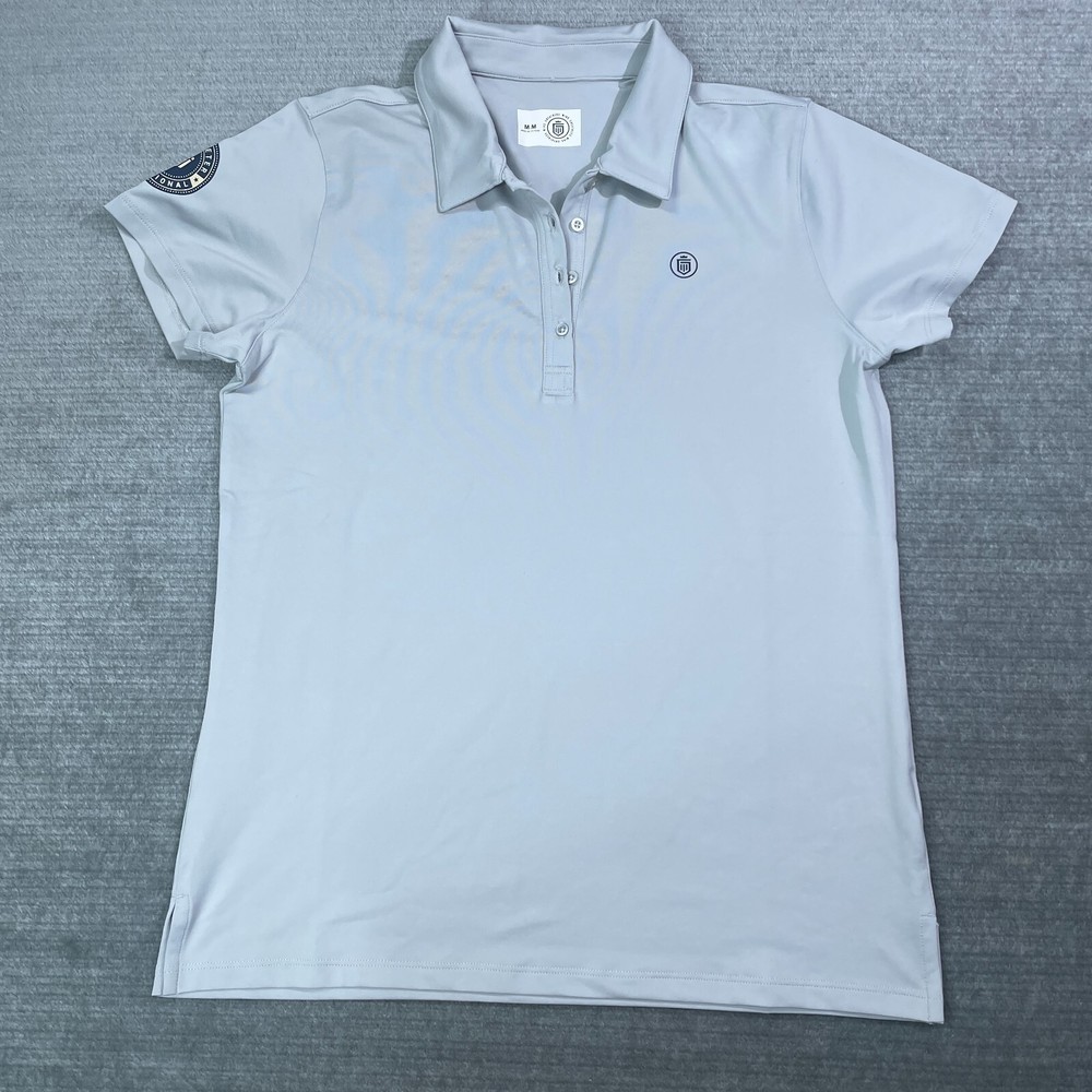 Greatness Wins Polo Shirt Women M Gray Golf Derek Jeter Invitational Athleisure