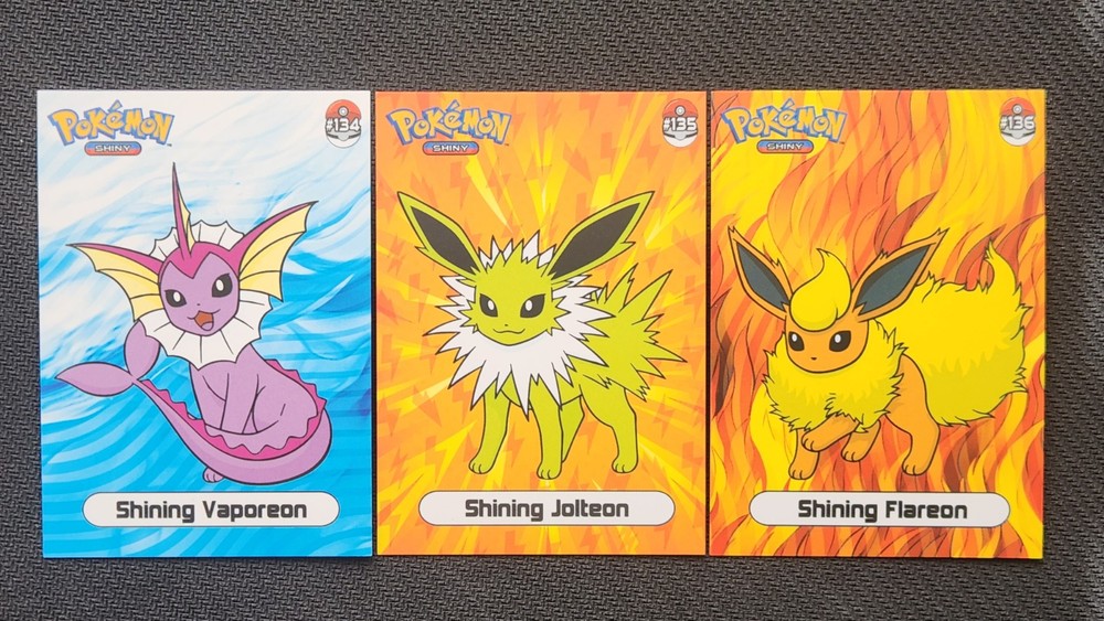 Pokemon 1997 Nintendo Infinity Shiny Set Shining Flareon Vaporen Jolteon
