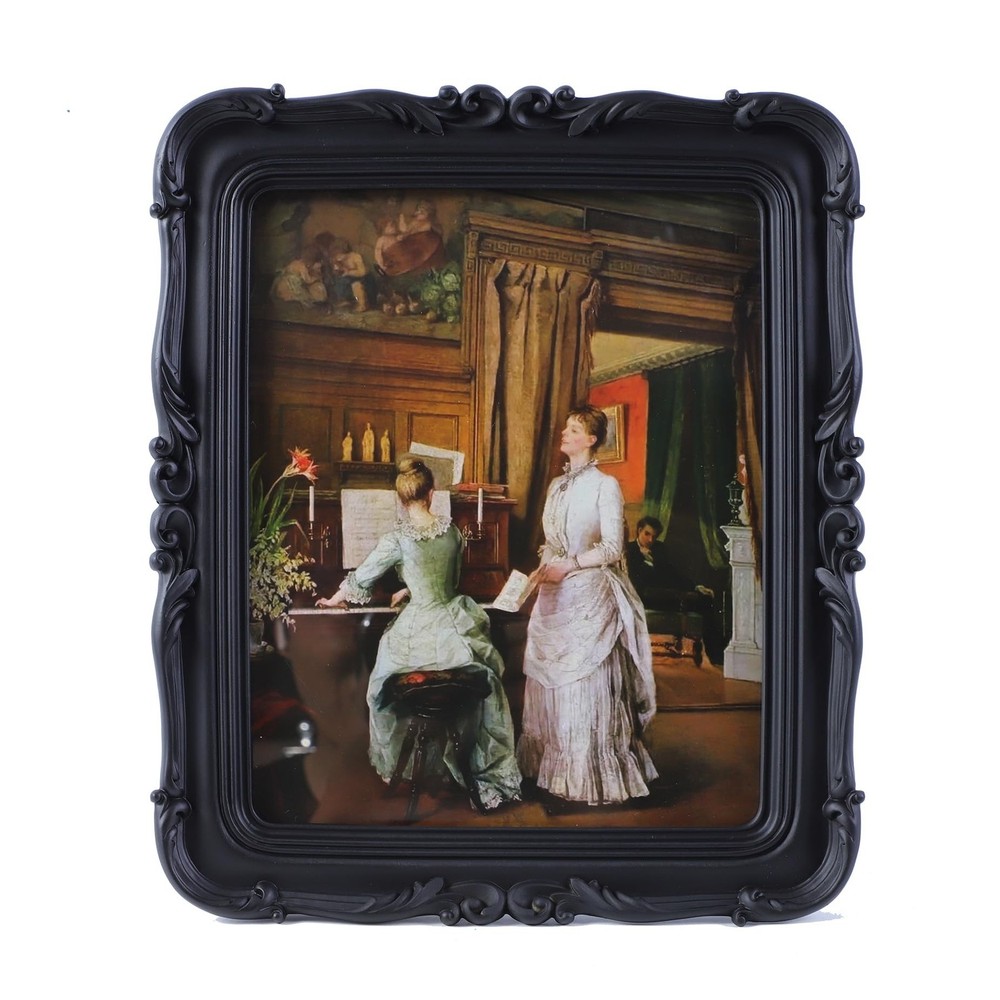 Vintage Picture Frames 8x10 Ornate Black Antique Picture Frames with Glass Fr...
