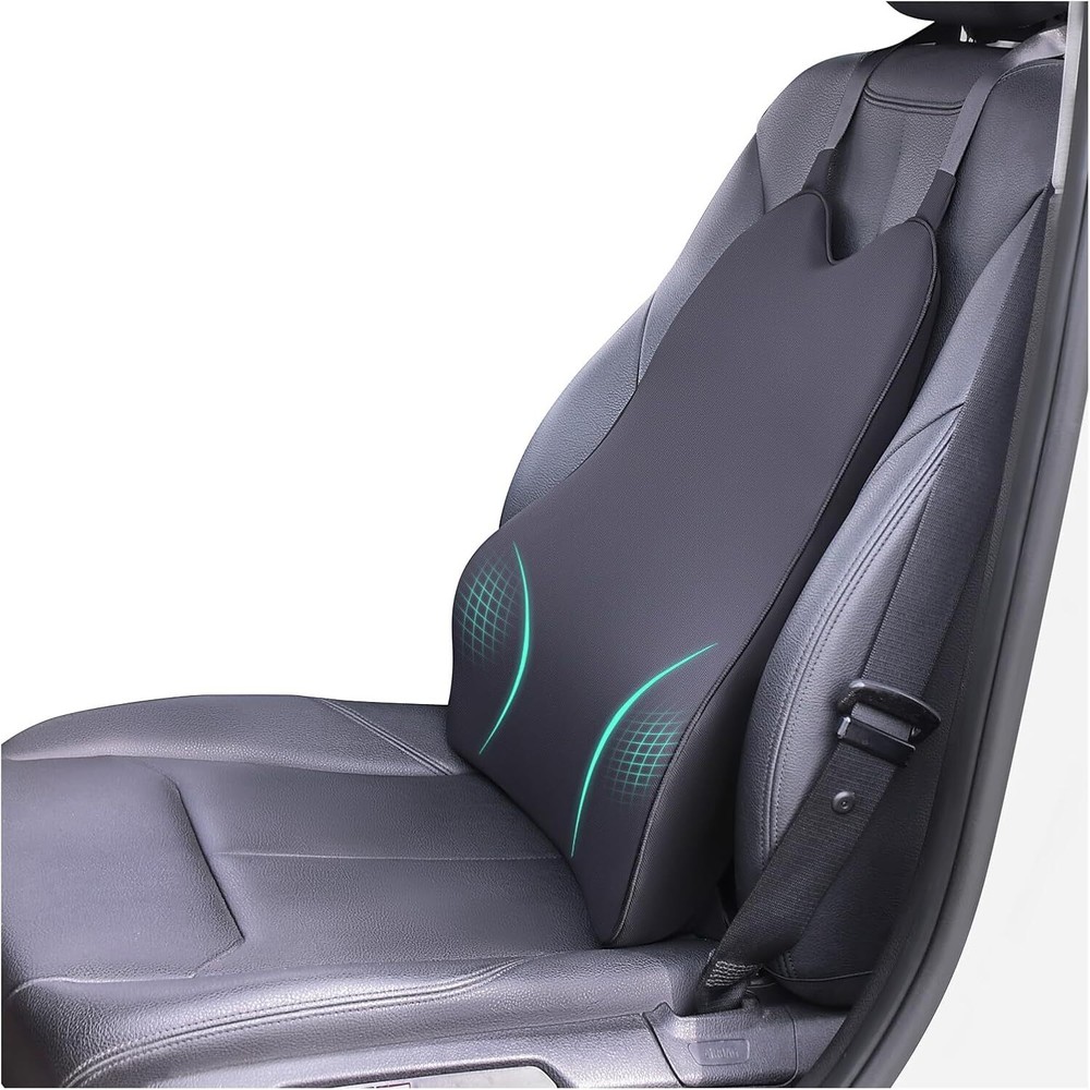 Soft Memory Foam Car Back Support for Driving Fatigue/Back Pain Relief - Dual...