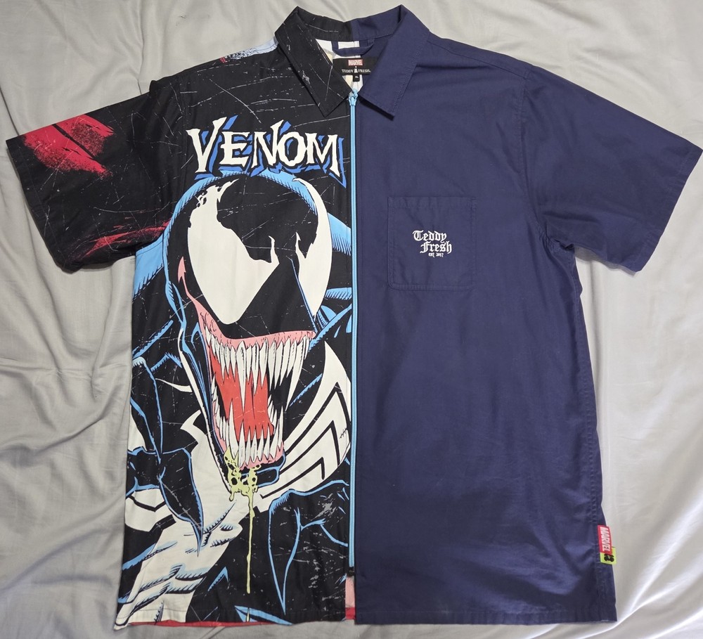 Teddy Fresh Marvel Shirt Mens Venom Shirt XL Basically New