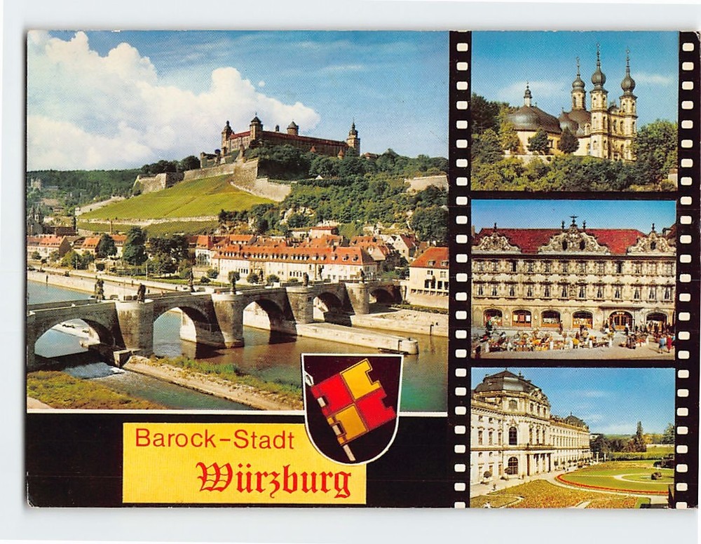 Postcard Barock Stadt Würzburg Germany