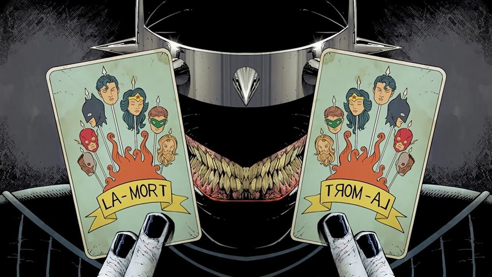 The Batman Who Laughs Card DC  Metal Art Print Comics Poster 8in x 12in Lot Up