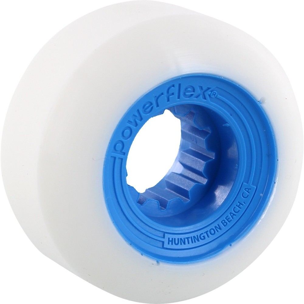 Powerflex Gumball 52mm 83b White/Blue Skateboard Wheels (Set of 4)