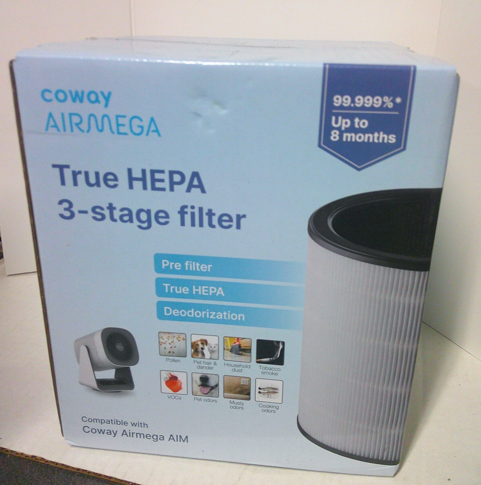Coway AIRMEGA True HEPA 3-Stage Replacement Filter Lasts 8 Months for Airmega AIM