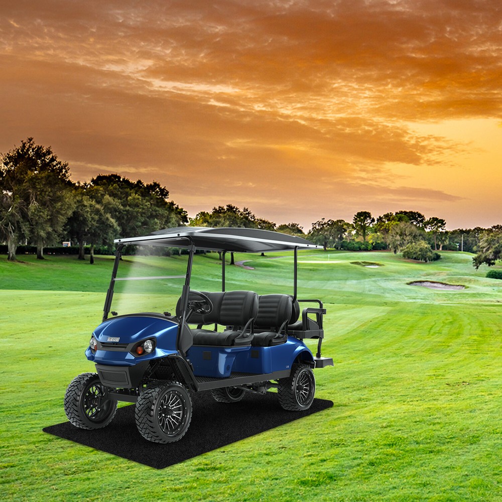 59x110 Golf Cart Garage Floor Mat - Premium Black - Fast US Shipping