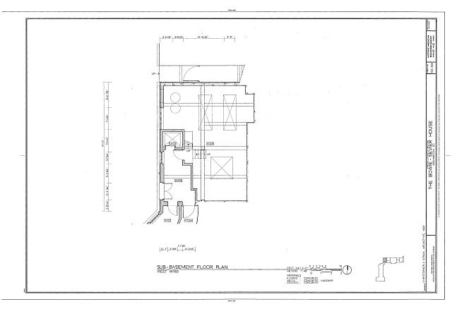 Photo:Washington DC Bowie-Sevier House 1900s Basement Floor Plan HABS