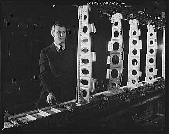 Photo:Detroit Michigan Roscoe Smith Willow Run Ford Plant 1940s Auto Plant