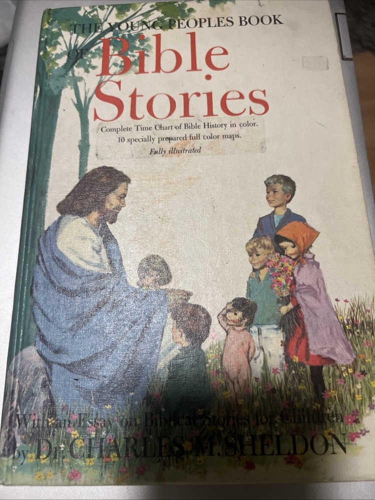 The Young Peoples Book BIBLE STORIES Complete Time Chart of Bible History 1963
