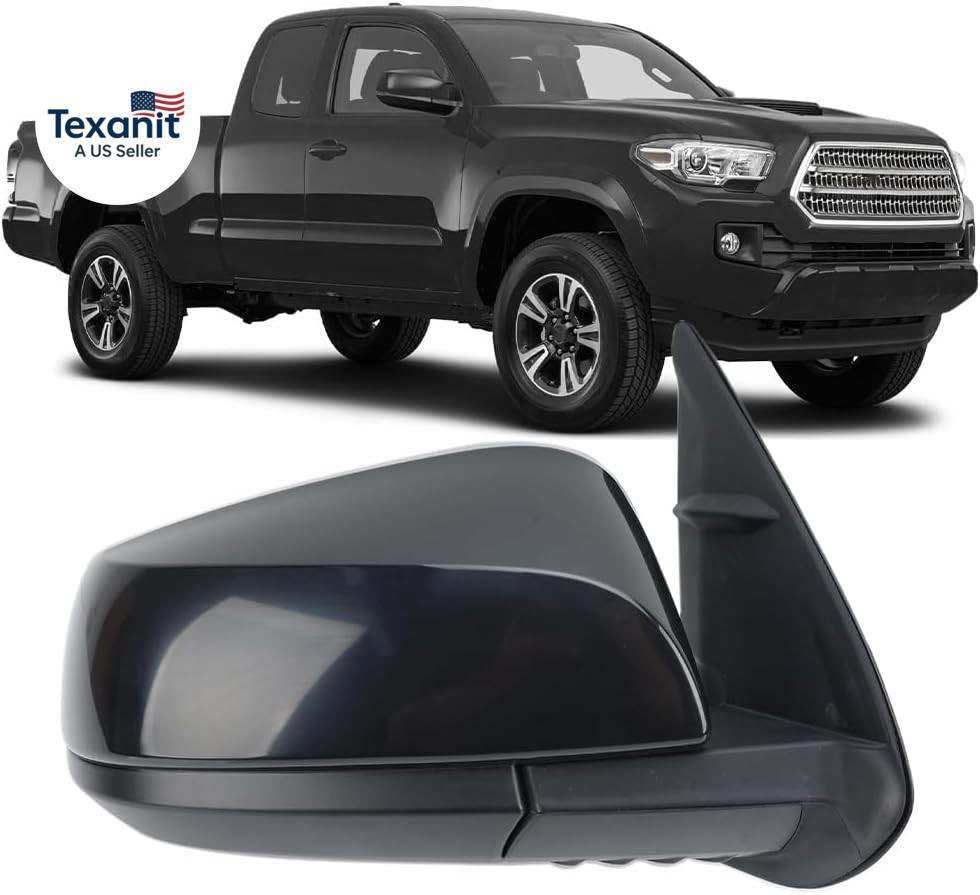 Right Black Rearview Side Mirror Assembly Compatible with Toyota Tacoma 2016-202