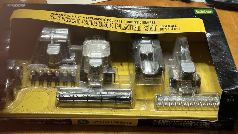 Chrome Plated Diecast Tractors Toy Collection