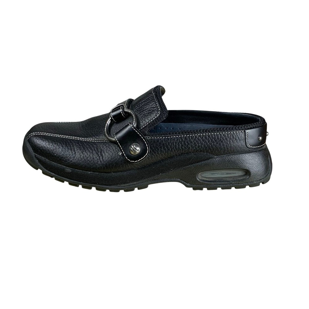 Cole Haan Air Grette Black Leather Slip-On Clog Size 7B for Women