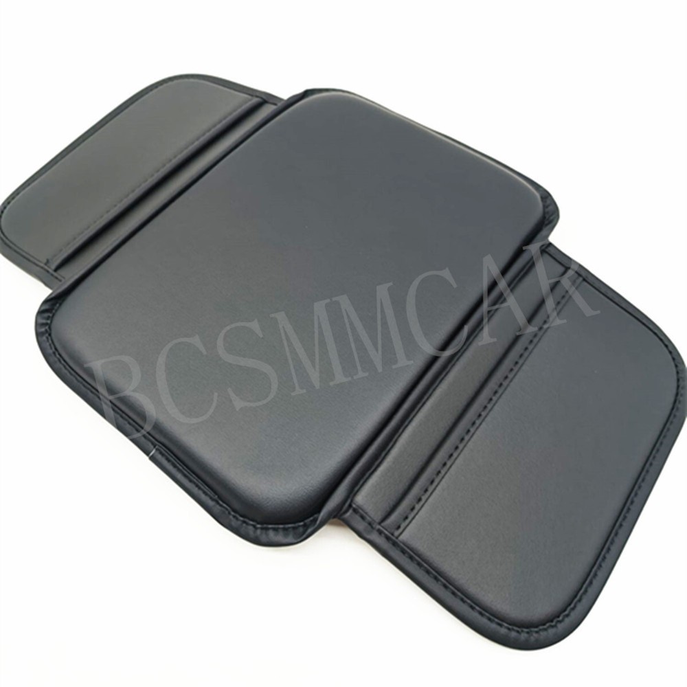 Leather Car Seat Armrest Cushion Cover with Storage Protector Prevents Scratches