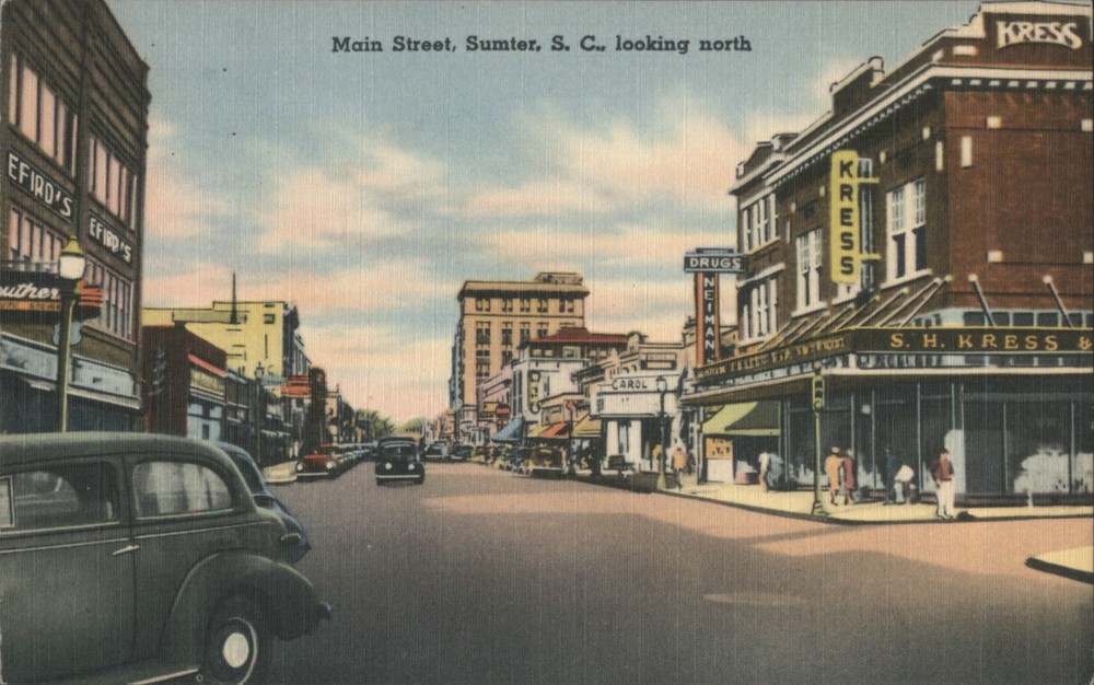 Sumter, South Carolina SC Main Street, Sumter, S. C., looking north Postcard