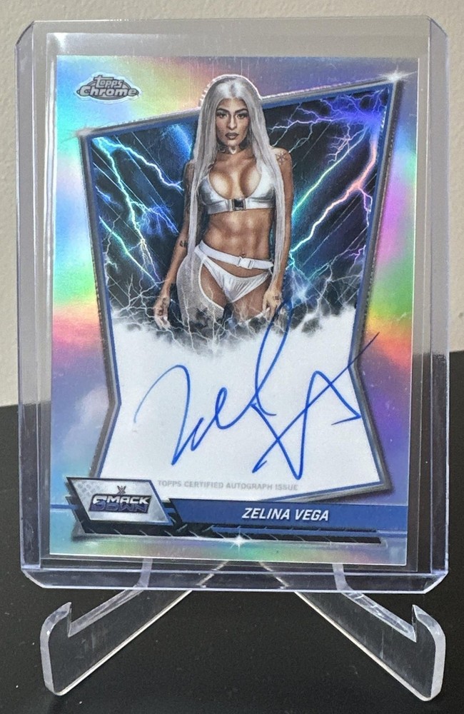 2026 Topps Chrome WWE Zelina Vega #BBA-ZEL Blue Brand Auto Refractor
