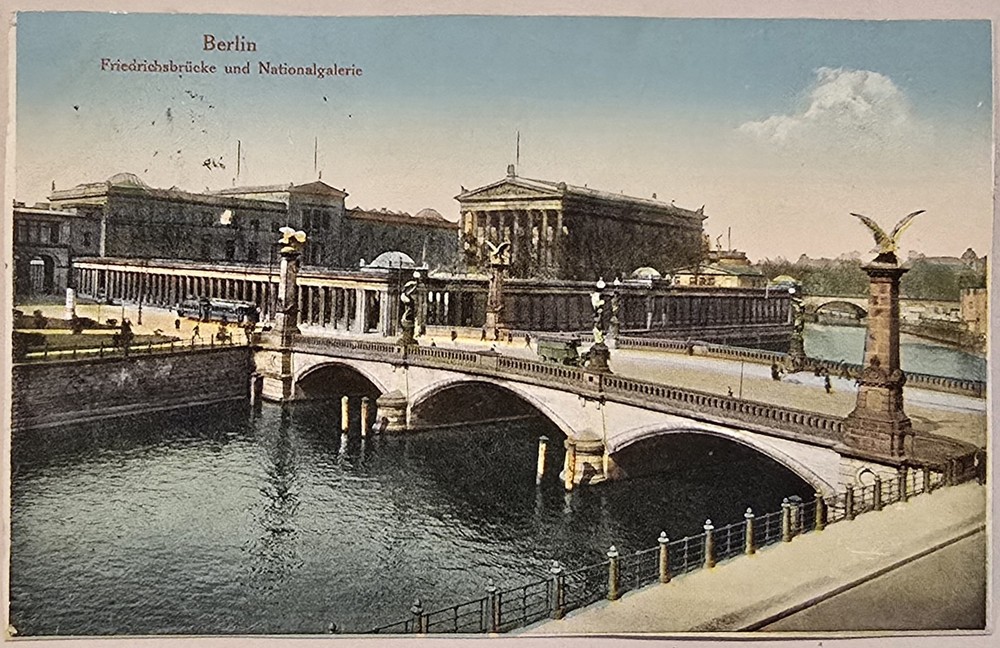 Vintage Postcard Friedrichsbrucke Nationalgalerie Berlin 1928