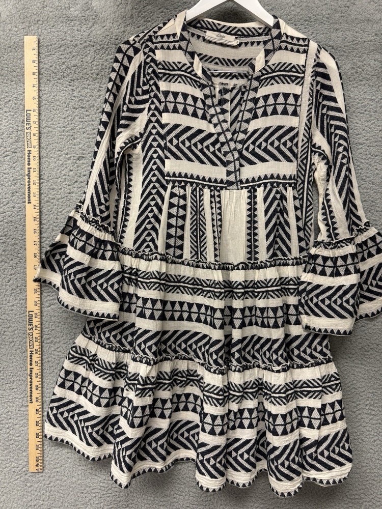 Devotion Twins Dark Blue/White Knee Length Dress Women's Size XS POG