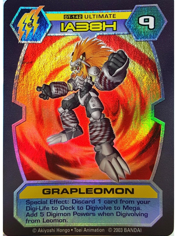 Bandai Digimon D-Tector Series 4 Holographic Trading Card Game Grapleomon
