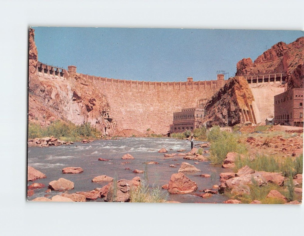 Postcard Roosevelt Dam on the Salt River Roosevelt Arizona USA
