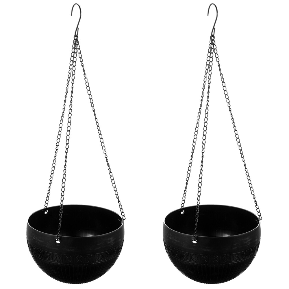2 Pcs Hanger Flowerpot Simple Design Planter Stylish Hanging