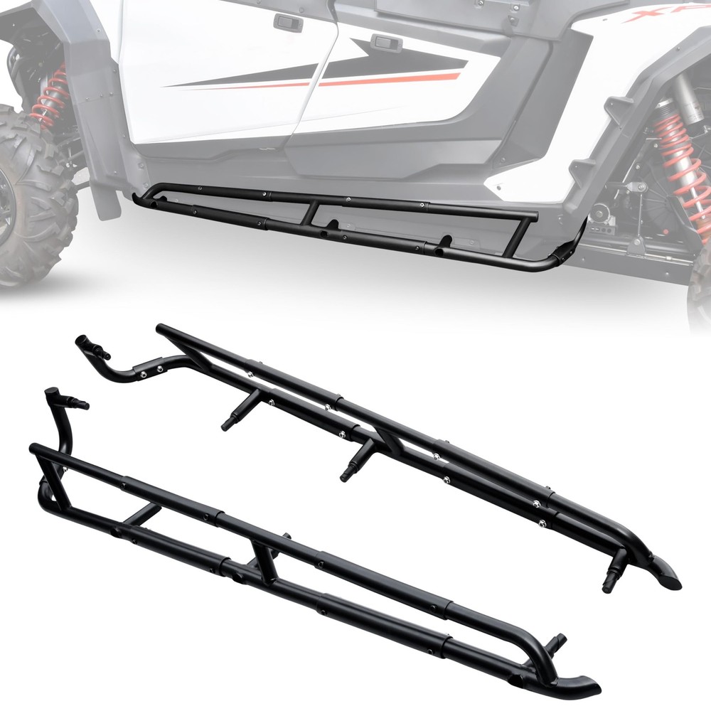 Nerf Bars Rock Sliders for Polaris RZR XP 4 1000 2024+, Heavy Duty Steel Blac...