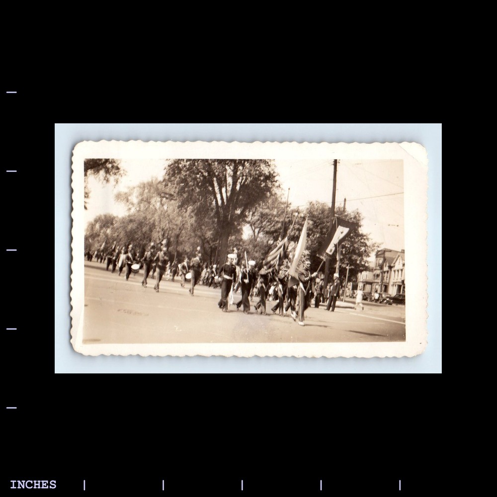 Old Vintage Photo NAVY SAILOR MEN MARCHING BAND PARADE