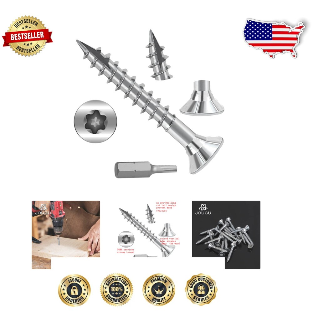 450 Galvanized Flat Head Torx Screws 2-1/4 Inch Carbon Steel 450-Pack  