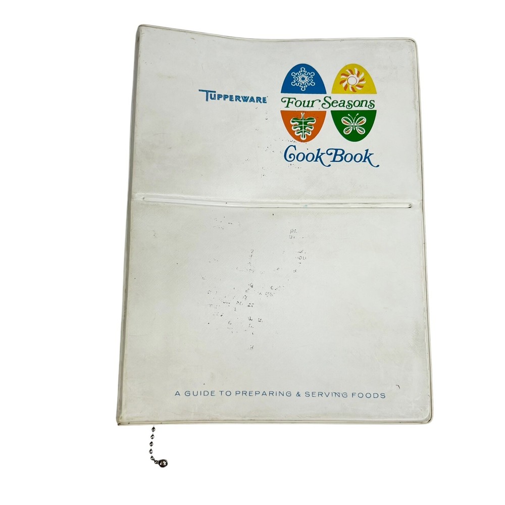 Vintage 1969 Tupperware Four Seasons Binder Cookbook Preparing & Serving Foods