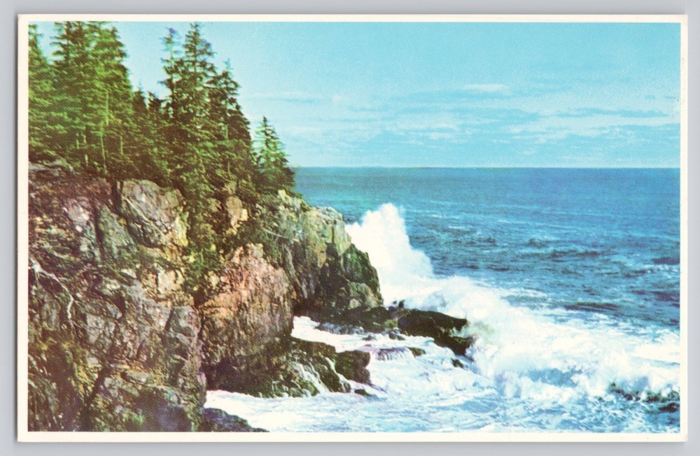 Otter Cliff Bar Harbor Maine Vintage Postcard
