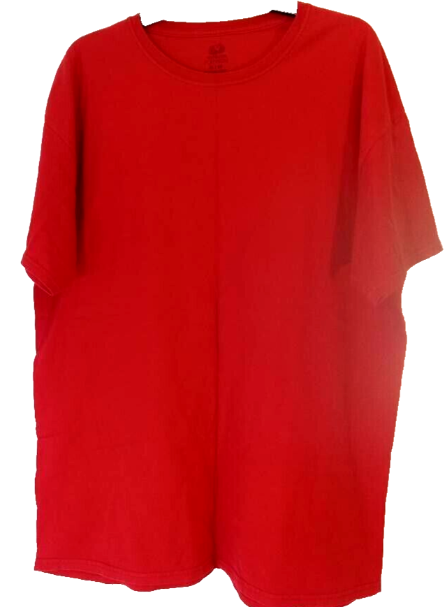 Fruit Of The Loom T Shirt Platinum Mens Size XL Red 24 x 30 x 7 Single Stitch