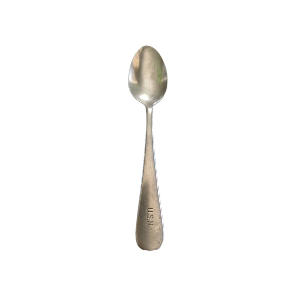 USN Spoon Vintage Stamped OL Stainless WW2