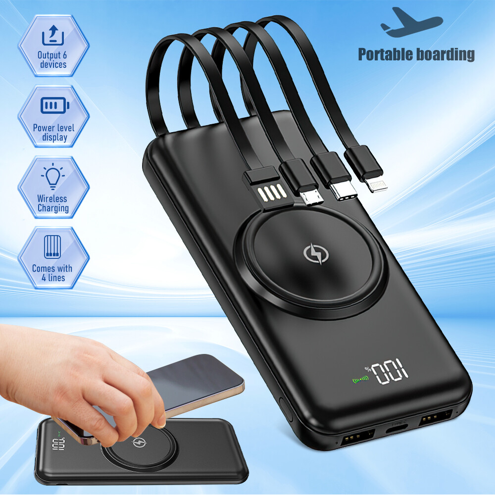 900000mAh Wireless Portable Power Bank External Battery Charger For Cell Phone
