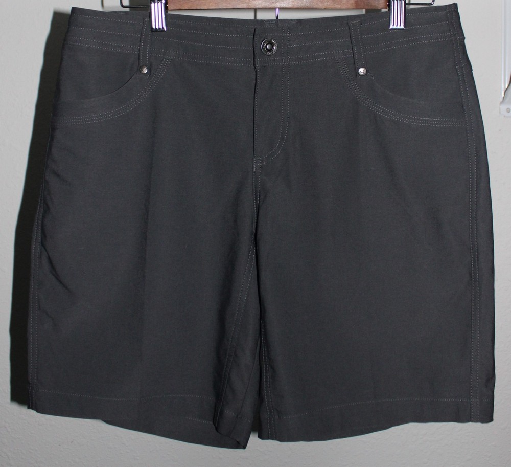 Kuhl*Gray*Nylon Stretch Athletic Hiking Outdoor Shorts*Womens  10*Trekr*