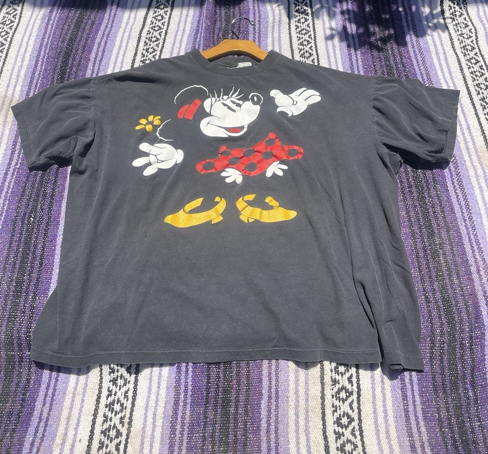 Vintage Sunfaded Single Stitch Disney Minnie Tshirt Xl Y2K One Size Fits All