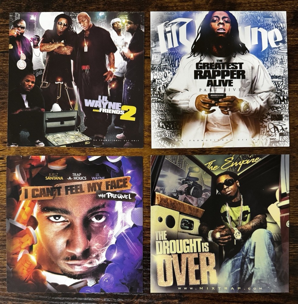🔥 4 - Lil Wayne Rap CD Music Mixtape Album Lot - Cash Money Records -Rare OOP
