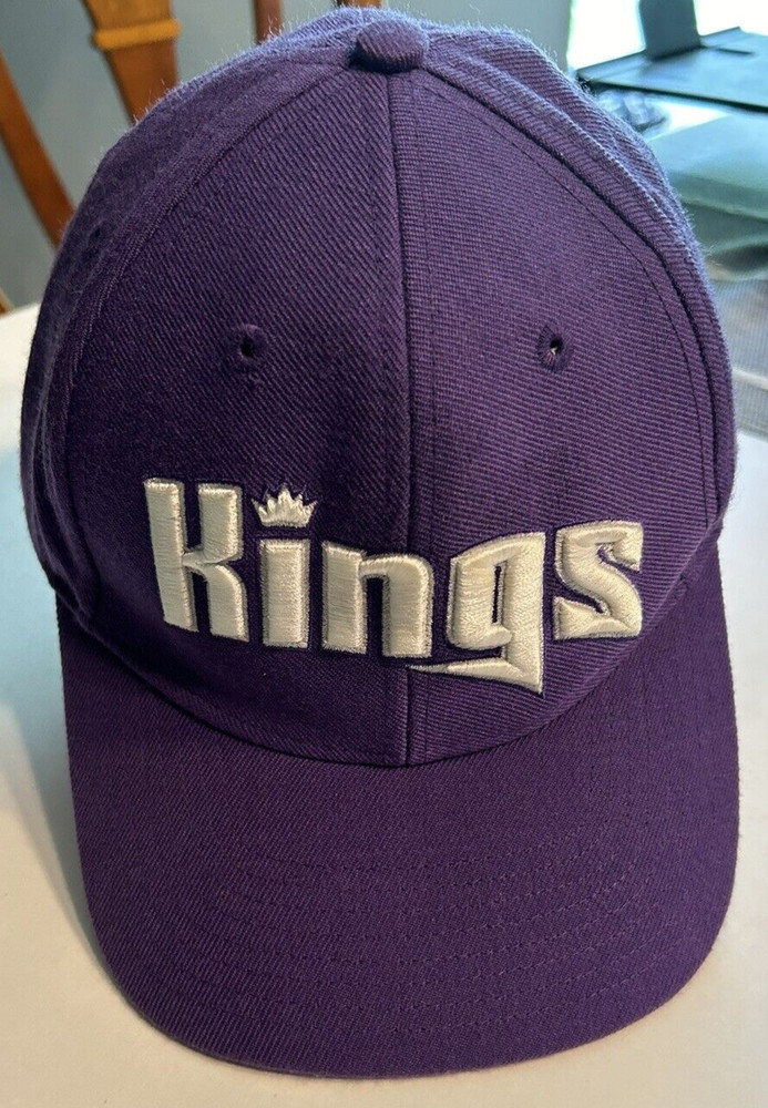 Vintage NBA Sacramento Kings Script Adidas Adult Adjustable Fit Purple Cap Hat