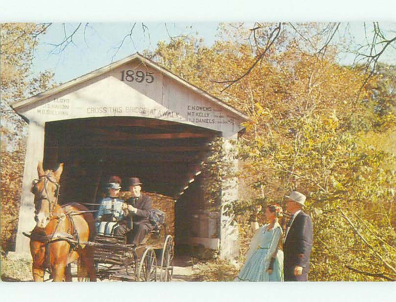 Pre-1980 BRIDGE SCENE Parke County - Rockville Indiana IN  HJ0563