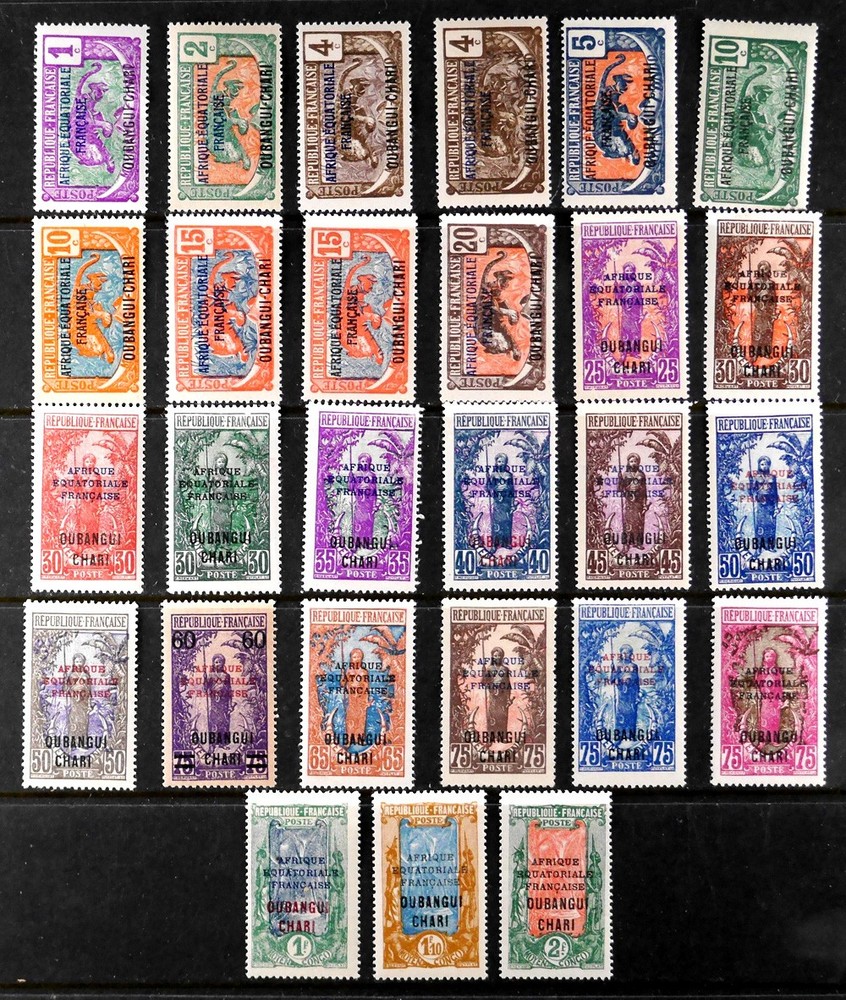 Ubangi-Shari, France: 1924 - 33 Classic Era Stamps Unused