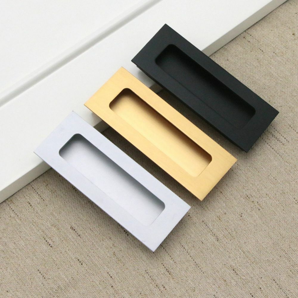 Finger Flush Pulls for Closet Pocket Sliding Barn Door Handle Set