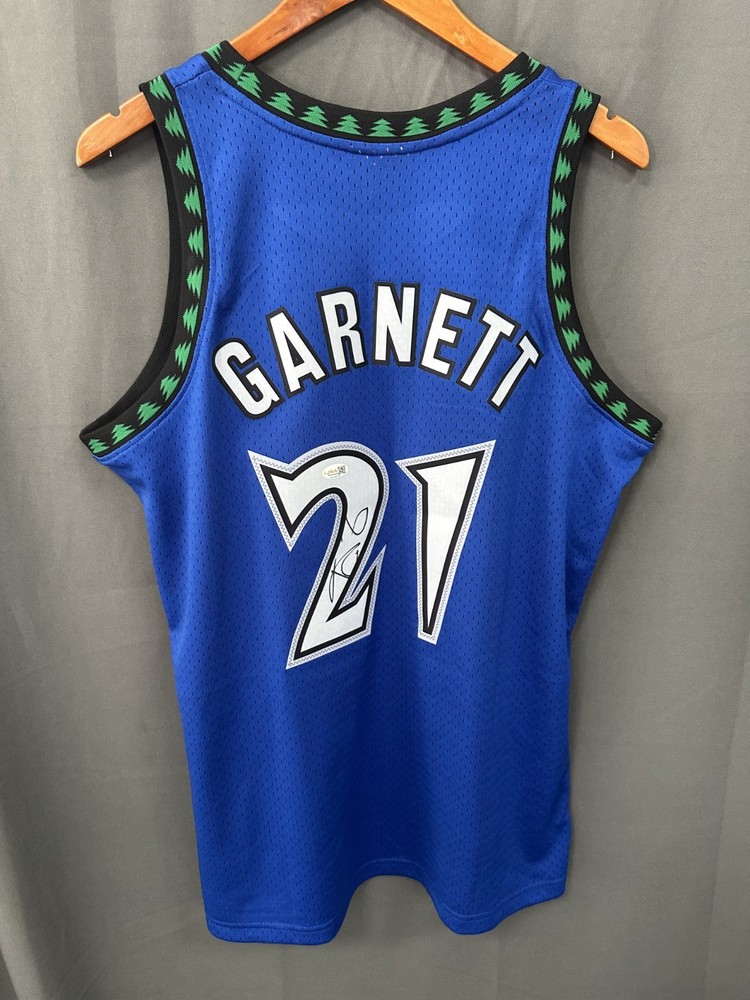 Kevin Garnett Signed Mitchell & Ness Timberwolves Jersey AUTO JSA Sz LPROBSTEIN is actively accepting consignments !!