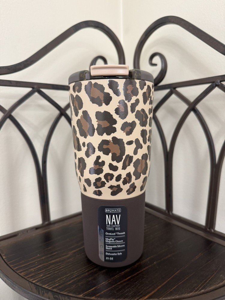 BruMate Limited Edition LEOPARD LATTE 25oz Nav Tumbler BNWT BNIB