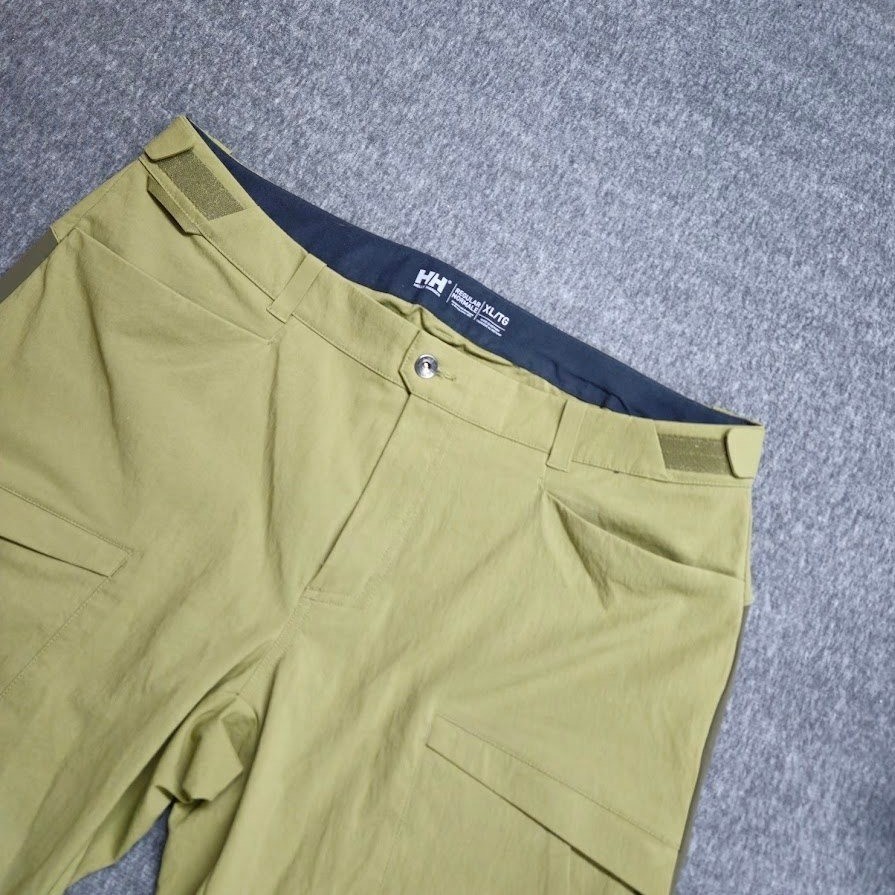 Helly Hansen Cargo Hiking Shorts Mens XL Olive Green Technical Outdoor Stretch