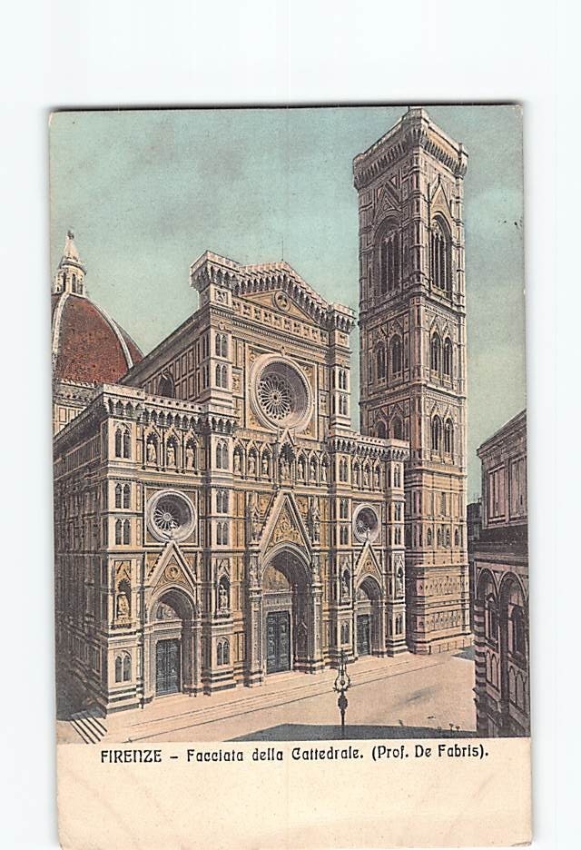 Postcard Facciata della Cattedrale Florence Italy